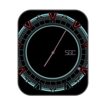 Stargate SG1星际之门太空舱内饰黑色表盘.clock