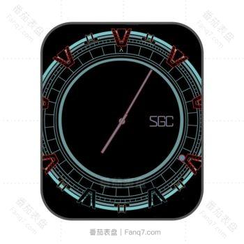 Stargate SG1星际之门太空舱内饰黑色表盘.clock