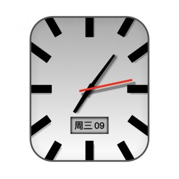 简约灰白渐变表盘.clock