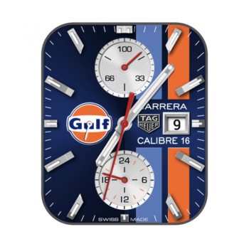 泰格豪雅手表TAG HEUER卡莱拉机械靛蓝橙表盘.clock