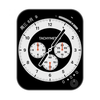 简约黑白三盘表盘.clock