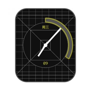 简约黑方格表盘.clock