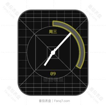 简约黑方格表盘.clock