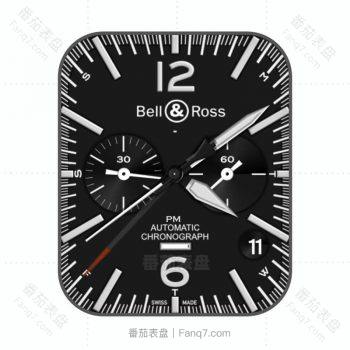 bell & ross 柏莱士酷黑双盘表盘.clock