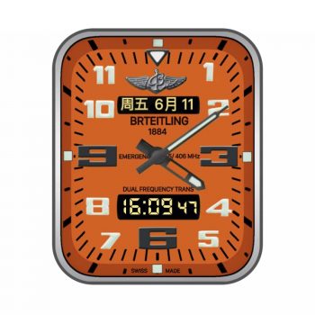 Breitling百年灵橙色大数字表盘.clock