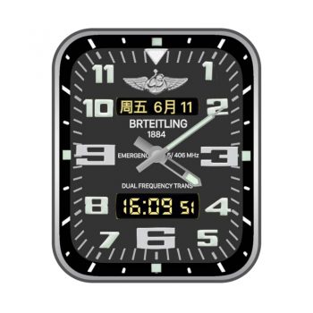 Breitling百年灵黑色大数字表盘.clock