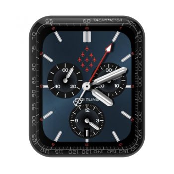 Breitling百年灵蓝色飞机阵列三盘表盘.clock