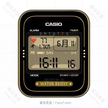 Casio卡西欧土色表盘.clock