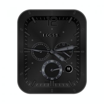 fossil化石酷炭黑三盘表盘.clock