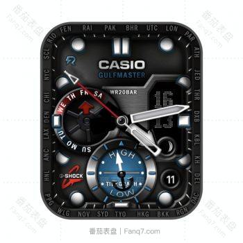 Casio卡西欧海洋三盘表盘.clock