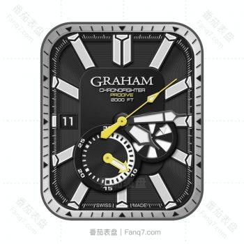 格林汉姆George Graham双盘亮黄黑白表盘.clock