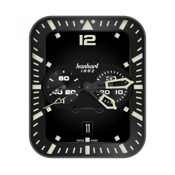 HANHART显赫酷黑浅绿双盘表盘.clock