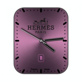 hermes爱马仕玫红金属拉丝表盘.clock