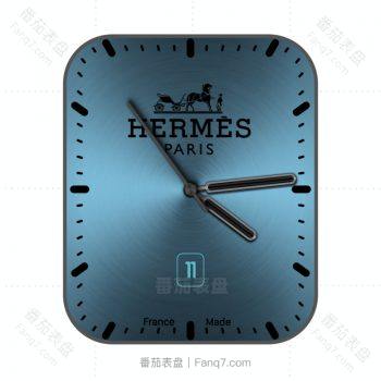 hermes爱马仕浅蓝金属拉丝表盘.clock