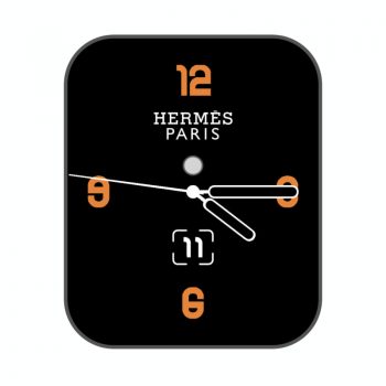 hermes爱马仕橙色数字表盘.clock