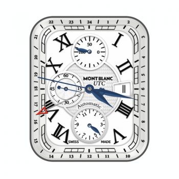 万宝龙Montblanc简约白色表盘.clock