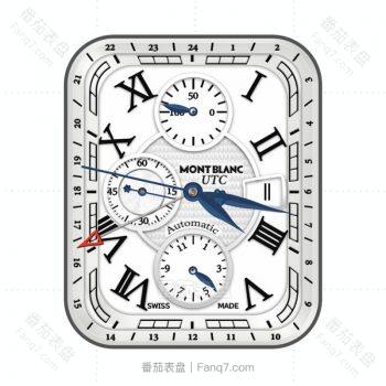 万宝龙Montblanc简约白色表盘.clock