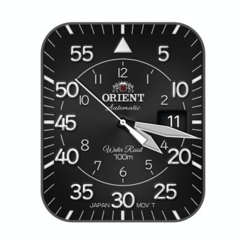 东方双狮orient酷黑圆环表盘.clock