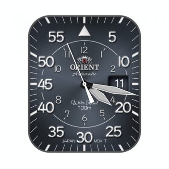 东方双狮orient浅蓝圆环表盘.clock