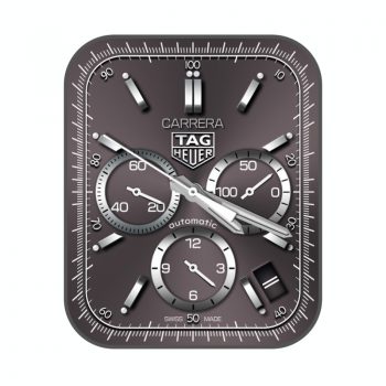 TAG HEUER泰格豪雅 浅红金属三盘高级表盘.clock