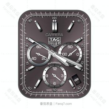 TAG HEUER泰格豪雅 浅红金属三盘高级表盘.clock