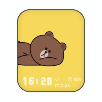 line friends 布朗熊卡通表盘.clock