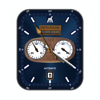 MOTO 摩托罗拉深蓝底木色表盘.clock