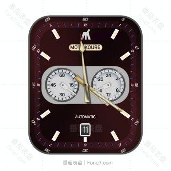 MOTO 摩托罗拉深玫红双盘金属表盘.clock