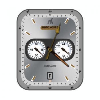 MOTO 摩托罗拉银色金属表盘.clock