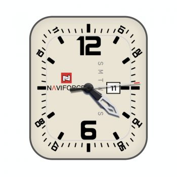 NAVIFORCE领翔米白简约表盘.clock
