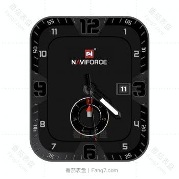 NAVIFORCE领翔酷黑单盘表盘.clock