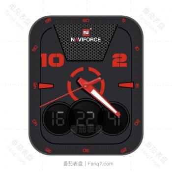 NAVIFORCE领翔红黑表盘.clock