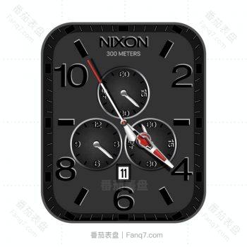 nixon尼克松三盘银色金属表盘.clock