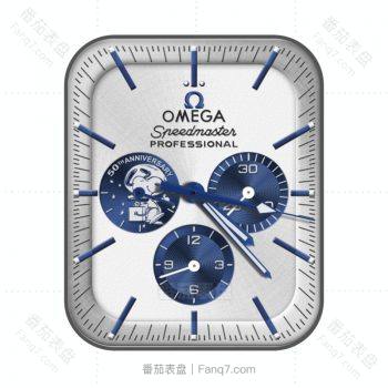 OMEGA欧米茄蓝白卡通联名表盘.clock