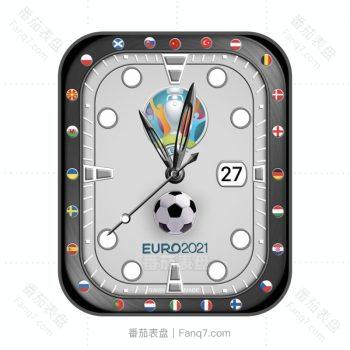 世界杯欧洲杯主题足球2021国旗表盘中国国旗.clock