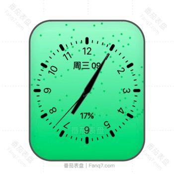 简约绿色分子动态表盘.clock