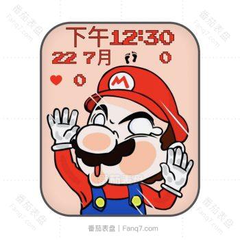 超级玛丽mario单机游戏界面可爱卡通搞怪表盘.clock
