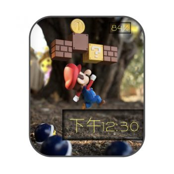 超级玛丽mario单机游戏界面对焦视角可爱卡通3D表盘.clock