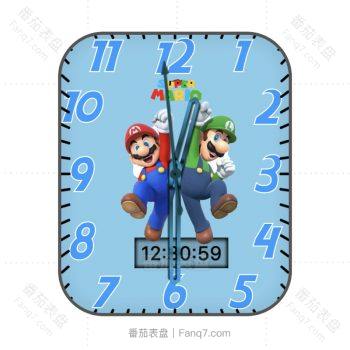超级玛丽mario单机游戏界面蓝色表盘.clock