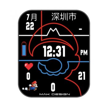 超级玛丽mario单机游戏界面红蓝玛丽素描.clock