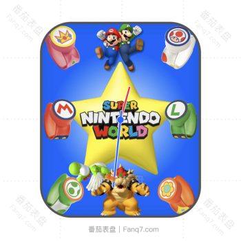 超级玛丽mario单机游戏界面五角星卡通.clock