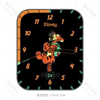 迪士尼系列跳跳虎黑色动态表盘.clock