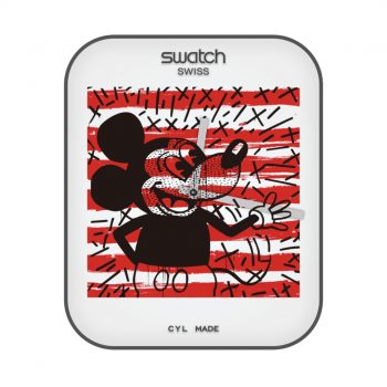 迪士尼黑红米奇涂鸦表盘.clock