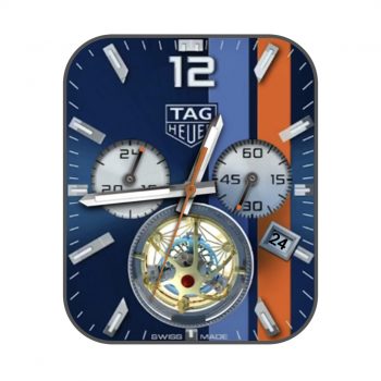 TAG HEUER泰格豪雅重飞陀轮蓝橙动态表盘.clock