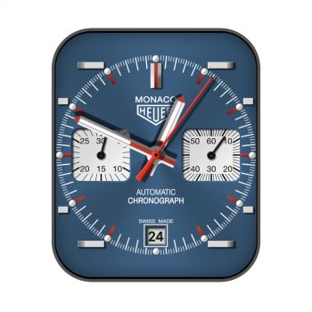 泰格豪雅手表TAG HEUER蓝色表盘双小方盘.clock