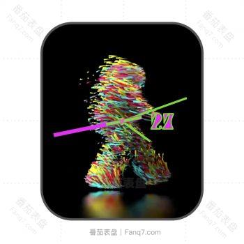 多彩描绘人行行走动态表盘.clock
