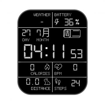 黑色简约系统文字表盘.clock