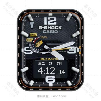 CASIO卡西欧机械表盘黑色蜂窝炫酷指针.clock