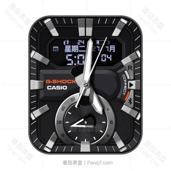 卡西欧CASIO机械表盘黑色炫酷表盘.clock