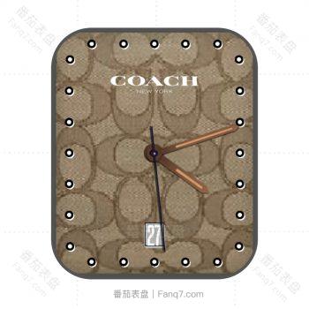 COACH(蔻驰)棕色印花表盘.clock
